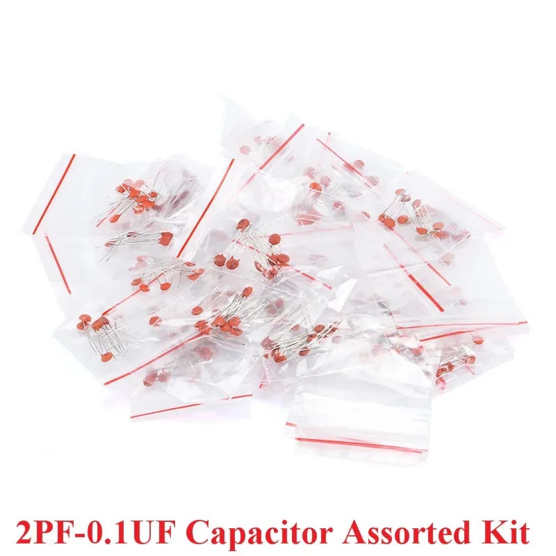 Electronics & Gadgets Starting With D - Zestaw kondensatorów ceramicznych 300 sztuk/partia, 2PF-0.1UF,