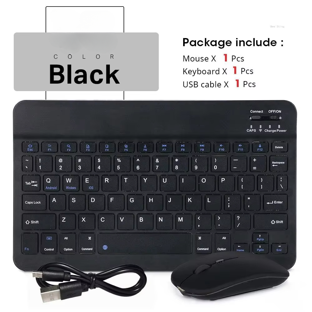 Wireless Keyboard Mini - Hebrajska klawiatura Bluetooth 10 cali do