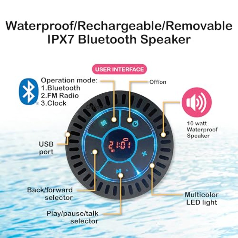 Nadmuchiwane leżaki do basenu  – Bluetooth Speaker Waterproof recenzja i cena